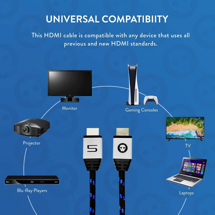 كابل 4K HD HDMI 2.0 مرخص من مايكروسوفت من نومسكل  (تصميم بلاي ستيشن 5)  للبيع في مصر من خلال Games2Egypt
