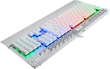 كيبورد K550W ب131 مفتاح وإضاءة  RGB من ريدراجون - سويتش بني  للبيع في مصر من خلال Games2Egypt