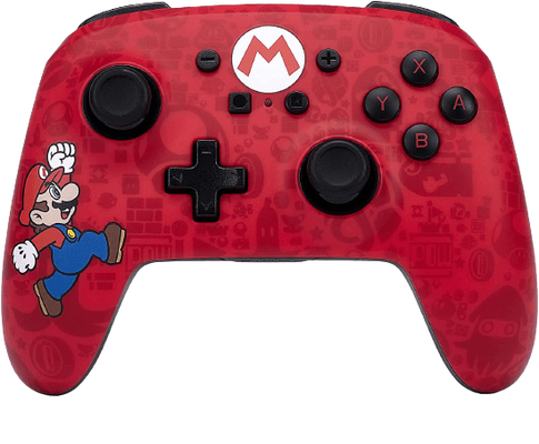 PowerA Enhanced Wireless Controller for Nintendo Switch - Here We Go Mario