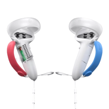 Kiwi Extended Controller Grips for Oculus Quest 2 (White in Red in Blue)