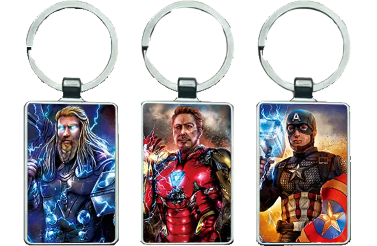 Avengers (Iron man - Thor - Captain America) Keychain \ Medal