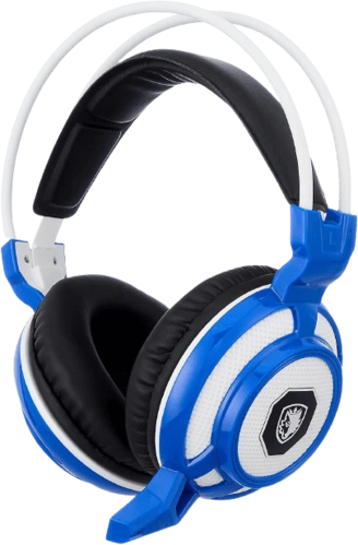 Sades SA21 Wired Gaming Headset - White and Blue