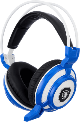 Sades SA21 Wired Gaming Headset - White and Blue