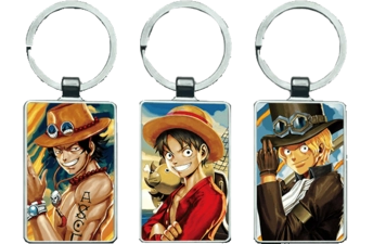 One Piece ( Portgas D. Ace, Sabo and Monkey D. Luffy) Keychain \ Medal (K056)