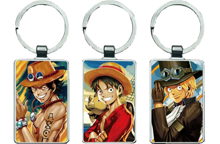 One Piece ( Portgas D. Ace, Sabo and Monkey D. Luffy) Keychain \ Medal (K056)