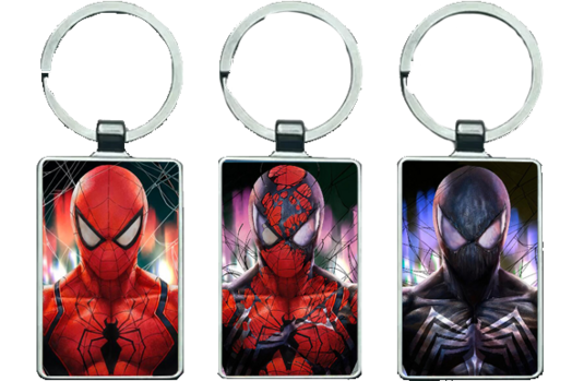 Spider Man with Dark Shades 3D Keychain \ Medal