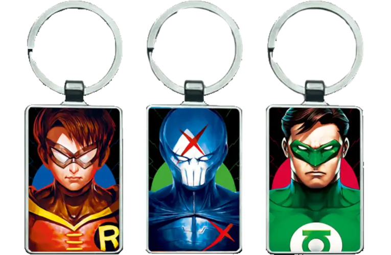 Green Lantern, Robin and Red X 3D Keychain \ Medal