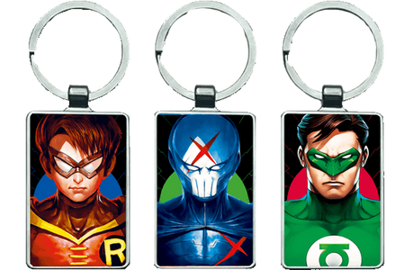 ميدالية سلسلة مفاتيح لأبطال وأشرار مارفل (Green Lantern, Robin and Red X)  للبيع في مصر من خلال Games2Egypt