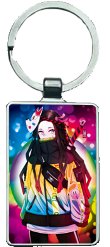 Demon Slayer in Colourful Shades 3D Keychain \ Medal