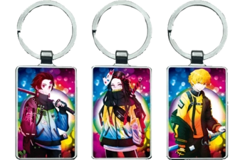 Demon Slayer in Colourful Shades 3D Keychain \ Medal (K137)