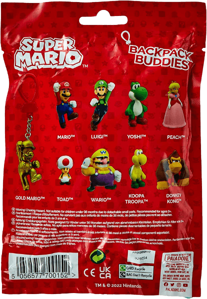 Super Mario: Bagged Backpack Buddies Hangers \ Keychain – image 3
