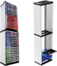 Dobe Vertical Storage Stand for Video Game Cards - White - 36 Slots (38786)