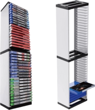 Dobe Vertical Storage Stand for Video Game Cards - White - 36 Slots