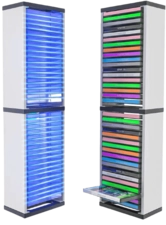 Dobe Vertical Storage Stand for Video Game Cards - White - 36 Slots