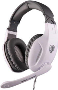 Sades SA-902 Wired Gaming Headset for PC - White