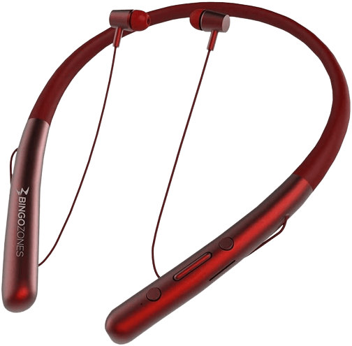Bingozones N1 Neckband Bluetooth Headphone - Red  for sale in Egypt from Games2Egypt