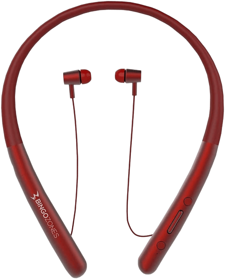Bingozones N1 Neckband Bluetooth Headphone - Red  for sale in Egypt from Games2Egypt