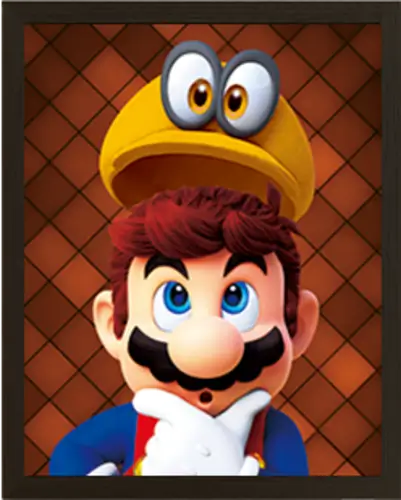 Mario Odyssey Lenticular 3D Gaming Poster