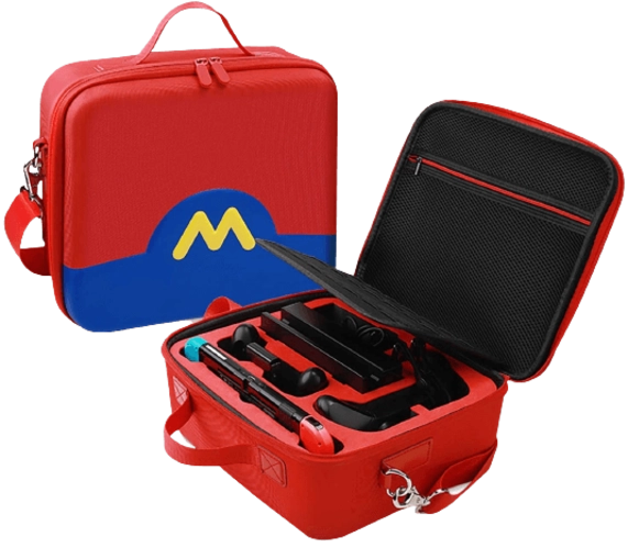 Mario Travel Large Case for Nintendo Switch Deluxe Travel + Smaller Mario Case