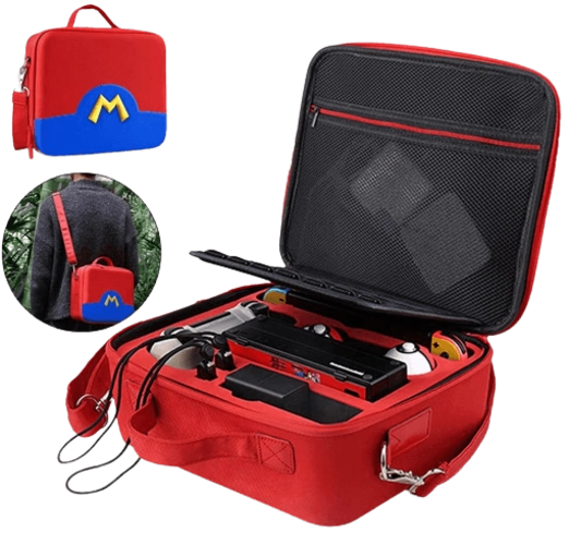 Mario Travel Large Case for Nintendo Switch Deluxe Travel + Smaller Mario Case