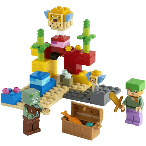 LEGO Minecraft The Coral Reef Hands-on Minecraft Marine Toy - 92 Pieces (21164)  for sale in Egypt from Games2Egypt