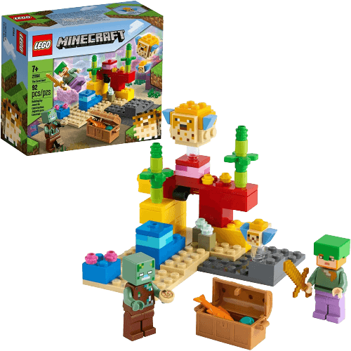 LEGO Minecraft The Coral Reef Hands-on Minecraft Marine Toy - 92 Pieces (21164)  for sale in Egypt from Games2Egypt