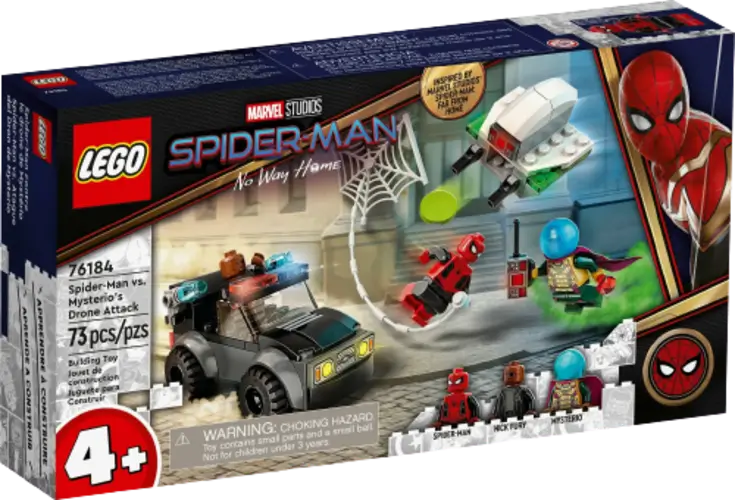LEGO Marvel Spider Man vs. Mysterio’s Drone Attack Building Kit - 73 Pieces