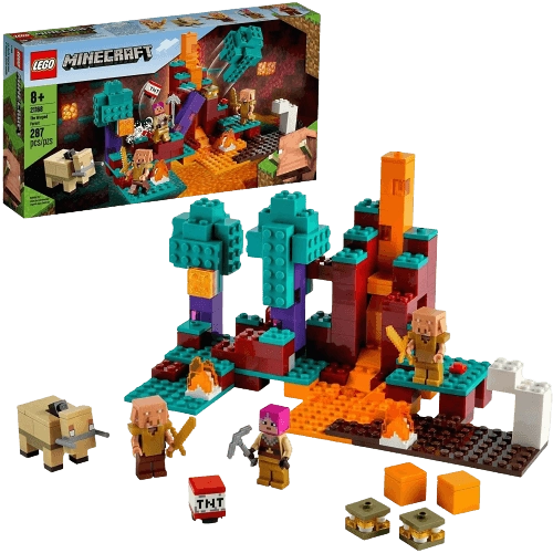 LEGO Minecraft Nether Creative Playset - The Warped Forest - 287 Pieces (21168)