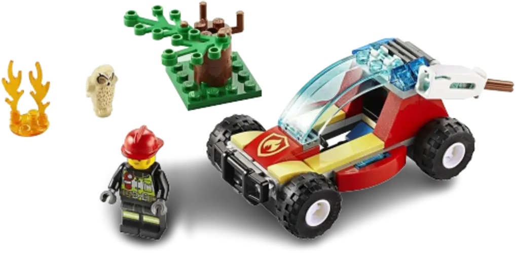 لعبة بناء ليجو سيارة إطفاء بشكل مميز للأطفال - 84 قطعة (60247)