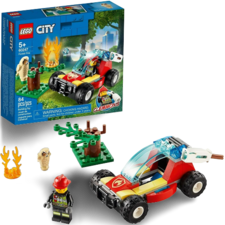  LEGO City Forest Fire Firefighter, Building Toy for Kids - 84 Pieces (60247)