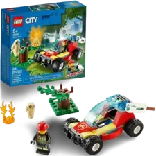  LEGO City Forest Fire Firefighter - Building Toy for Kids - 84 Pieces (60247) (39347)