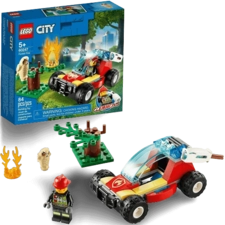  LEGO City Forest Fire Firefighter - Building Toy for Kids - 84 Pieces (60247) (39347)