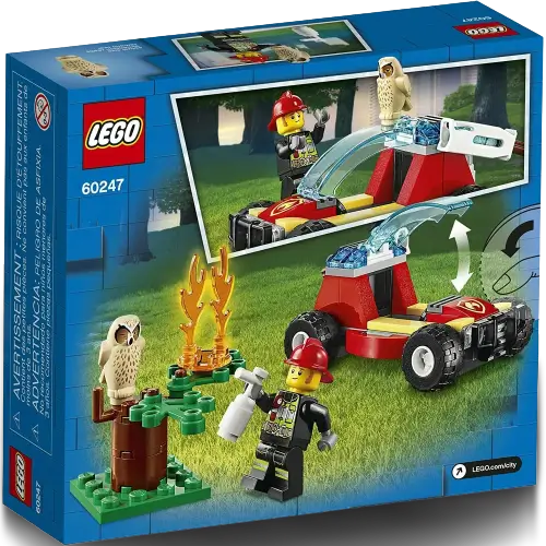  LEGO City Forest Fire Firefighter - Building Toy for Kids - 84 Pieces (60247)