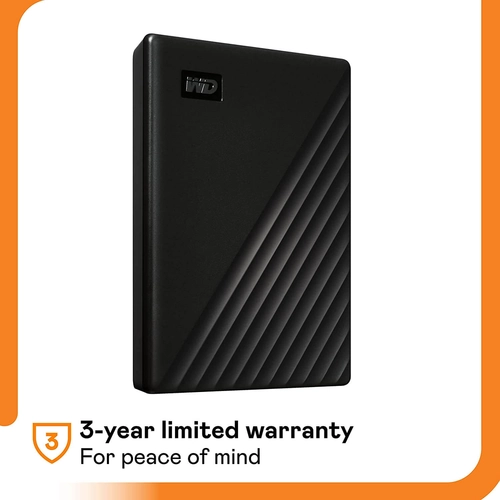 Western Digital (WD) My Passport External Hard Drive with Warranty - 5TB - Black 