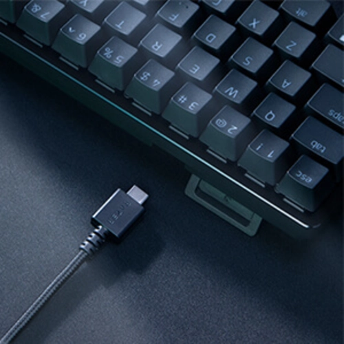 Razer Huntsman Mini (Clicky Optical Purple Switch Keyboard) White Mercury Edition