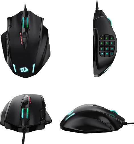 ريد دراجون ماوس جيمنج ايمباكت بإضاءة (ار جي بي) RGB  للبيع في مصر من خلال Games2Egypt
