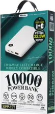 Remax RPP-177 10000 mah LED Power Bank with 22.5W - White