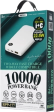 Remax RPP-177 10000 mah LED Power Bank with 22.5W - White