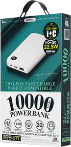 ريماكس RPP-177 باور بانك بقوة 10000 ملي امبير ب22.5W  مع إضاءة ليد - ابيض  للبيع في مصر من خلال Games2Egypt