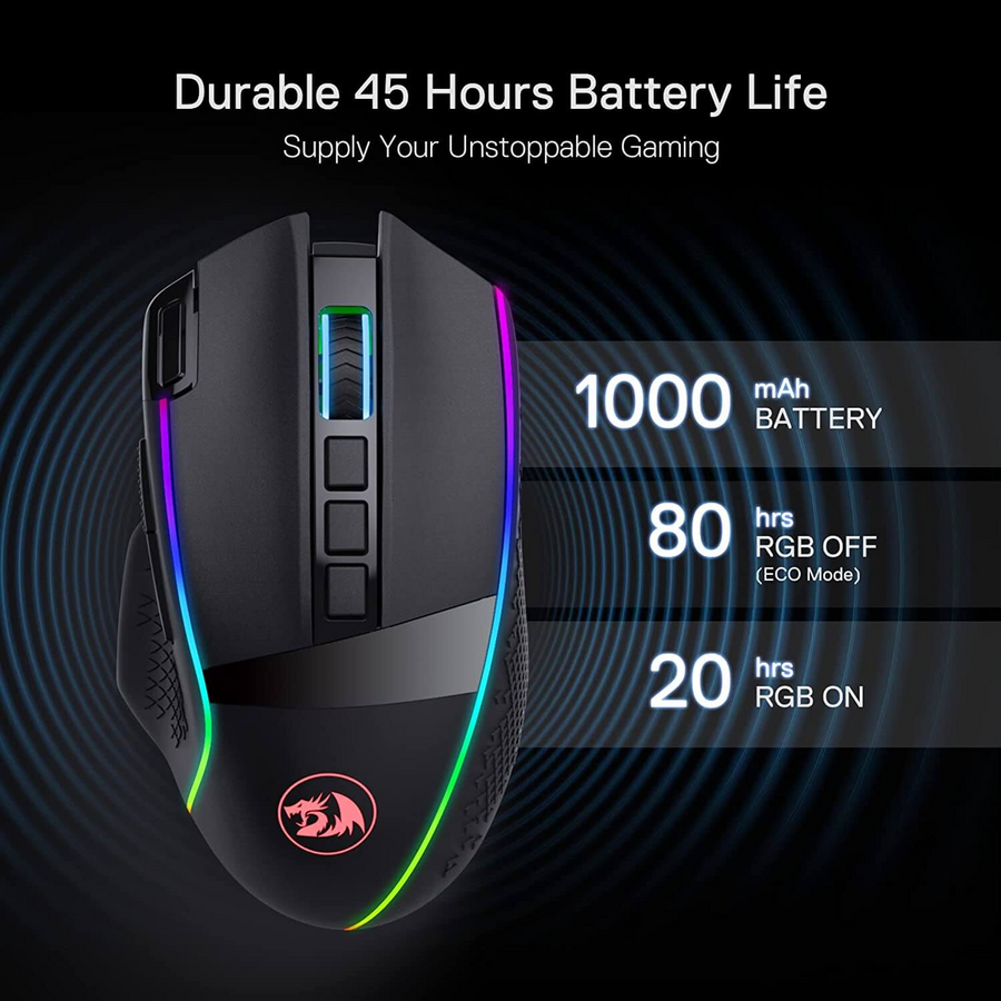 Redragon M991 Wireless RGB Gaming Mouse - Black – image 9