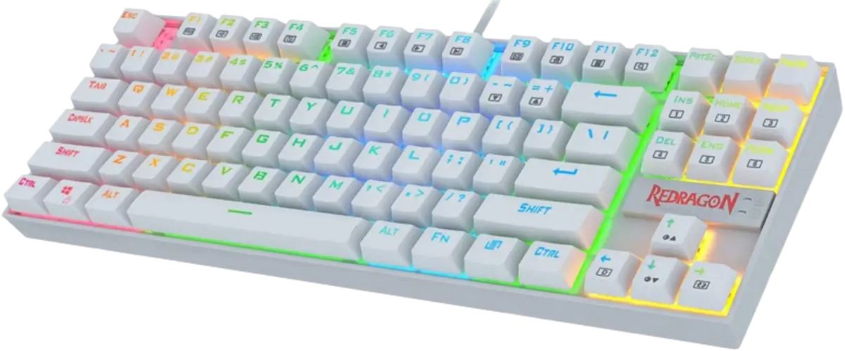 Redragon K552 Mechanical Gaming Keyboard with Cherry MX Blue Switch - White