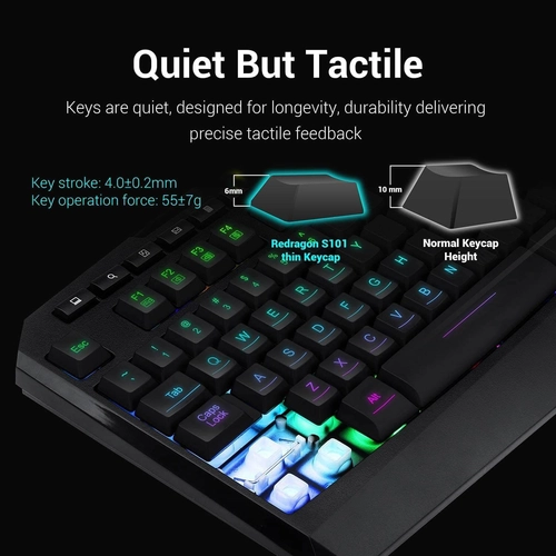 Redragon S101 Wired RGB Gaming Keyboard and Mouse Combo