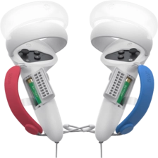 Kiwi Extended Controller Grips for Oculus Quest 2 (White in Red in Blue) (40075)