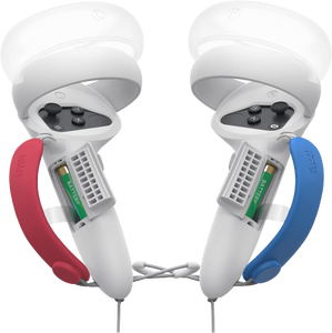 Kiwi Extended Controller Grip Silicone Cover for Oculus Quest 2 (White and Red and Blue) -  for sale in Egypt from Games2Egypt
