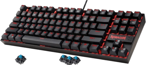 Redragon K552 Kumara Mechanical Gaming Keyboard - Blue Clicky Switches (K552-KB)