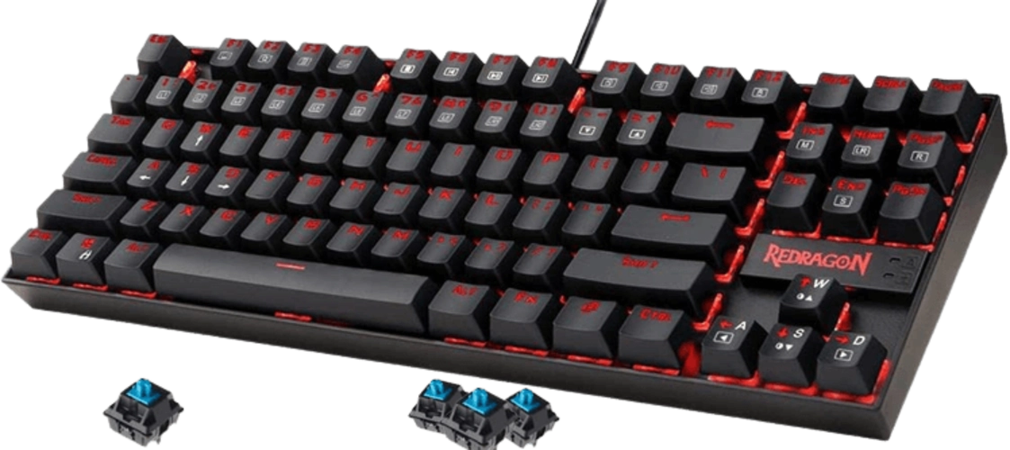 Redragon K552 Kumara Mechanical Gaming Keyboard - Blue Clicky Switches (K552-KB)