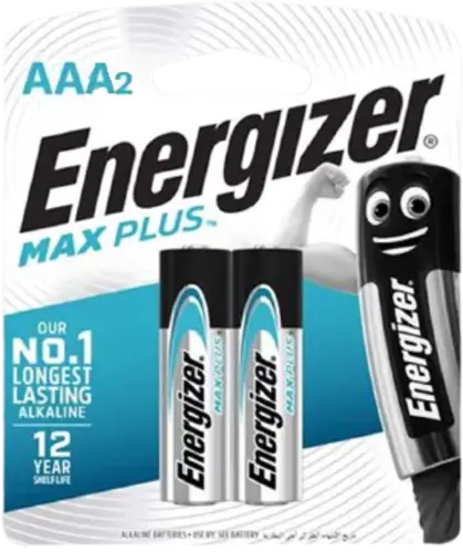 Energizer Alkaline 2 AAA Max Plus Batteries (1.5V)