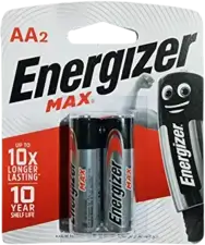 Energizer 2 AA Max Batteries (1.5V) (40214)