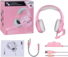 Onikuma K5 Wired Gaming Headphone - Pink