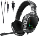 Onikuma K20 RGB Gaming Headphone - Grey in Black Pattern